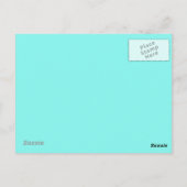 robin ' eicelblauwe turquoise aqua blue bruiloft briefkaart (Achterkant)