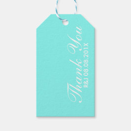 robin ' eicelblauwe turquoise aqua blue bruiloft cadeaulabel