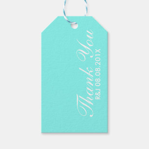 robin ' eicelblauwe turquoise aqua blue bruiloft cadeaulabel