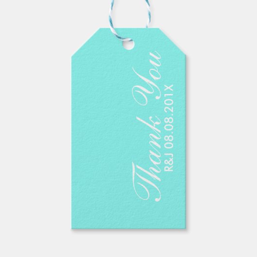 robin ' eicelblauwe turquoise aqua blue bruiloft cadeaulabel (Voorkant)