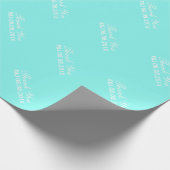 robin ' eicelblauwe turquoise aqua blue bruiloft cadeaupapier (Hoek)