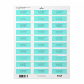 robin ' eicelblauwe turquoise aqua blue bruiloft etiket (Full Sheet)
