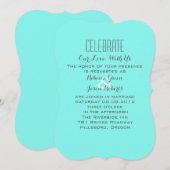 robin ' eicelblauwe turquoise aqua blue bruiloft kaart (Voorkant / Achterkant)