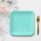 robin ' eicelblauwe turquoise aqua blue bruiloft papieren bordje