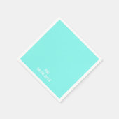 robin ' eicelblauwe turquoise aqua blue bruiloft servetten (Hoek)