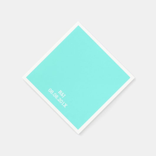 robin ' eicelblauwe turquoise aqua blue bruiloft servetten (Hoek)