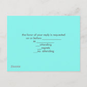 robin ' eicelblauwe turquoise aqua blue bruiloft uitnodiging briefkaart (Achterkant)