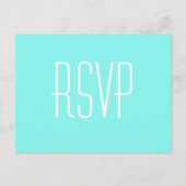 robin ' eicelblauwe turquoise aqua blue bruiloft uitnodiging briefkaart (Voorkant)