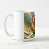 Robin eitjes zijn uitgekomen in een achtertuin boo koffiemok (Links)