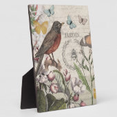 Robin Elegant Vogelvlinder Franse kunst Fotoplaat (Zijkant)