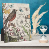 Robin Elegant Vogelvlinder Franse kunst Fotoplaat (Zijkant)