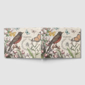 Robin Elegant Vogelvlinder Franse kunst Gastenboek (Volledig)