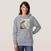 Robin Elegant Vogelvlinder Franse kunst Hoodie (Voorkant volledig)