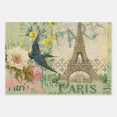 Robin Elegant Vogelvlinder Franse kunst Inpakpapier Vel (Voorkant 3)