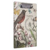 Robin Elegant Vogelvlinder Franse kunst Klembord (Rechts)