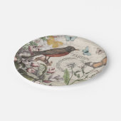 Robin Elegant Vogelvlinder Franse kunst Papieren Bordje (Gekanteld)