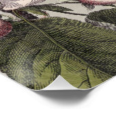 Robin Elegant Vogelvlinder Franse kunst Perfect Poster (Hoek)