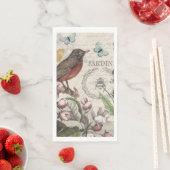 Robin Elegant Vogelvlinder Franse kunst Servet (Insitu)