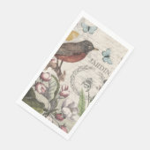 Robin Elegant Vogelvlinder Franse kunst Servet (Hoek)