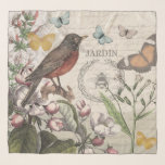 Robin Elegant Vogelvlinder Franse kunst Sjaal<br><div class="desc">Ontdek de charme van een vervlogen tijdperk met deze prachtige originele collage, zorgvuldig vervaardigd uit antiek efemera. Met een prachtig gerestaureerde roodborstje te midden van weelderige botanische illustraties, roept dit ontwerp de rust op van een tuin. Fijne vlinders fladderen rond, terwijl een klassieke hommel wordt omringd door een lauwerkrans. De...</div>