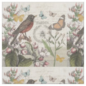 Robin Elegant Vogelvlinder Franse kunst Stof (Close Up)