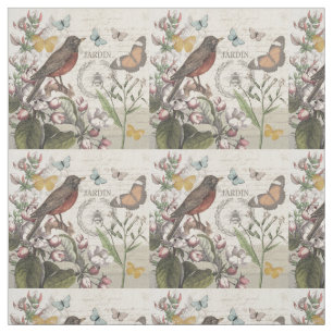 Robin Elegant Vogelvlinder Franse kunst Stof