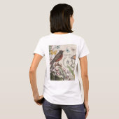 Robin Elegant Vogelvlinder Franse kunst T-shirt (Achterkant volledig)