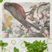 Robin Elegant Vogelvlinder Franse kunst Theedoek (Gevouwen)