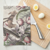 Robin Elegant Vogelvlinder Franse kunst Theedoek (Quarter Fold)