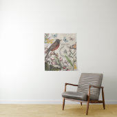 Robin Elegant Vogelvlinder Franse kunst Wandkleed (In situ)