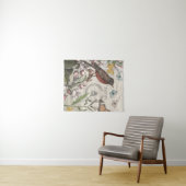 Robin Elegant Vogelvlinder Franse kunst Wandkleed (In Situ (horizontaal))