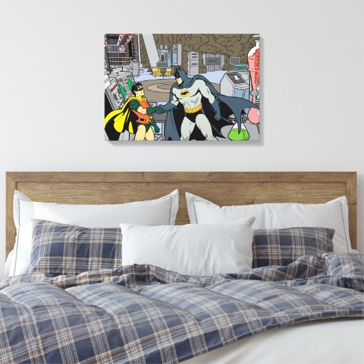 Robin en Batman Handshake Canvas Afdruk (Insitu (Slaapkamer))