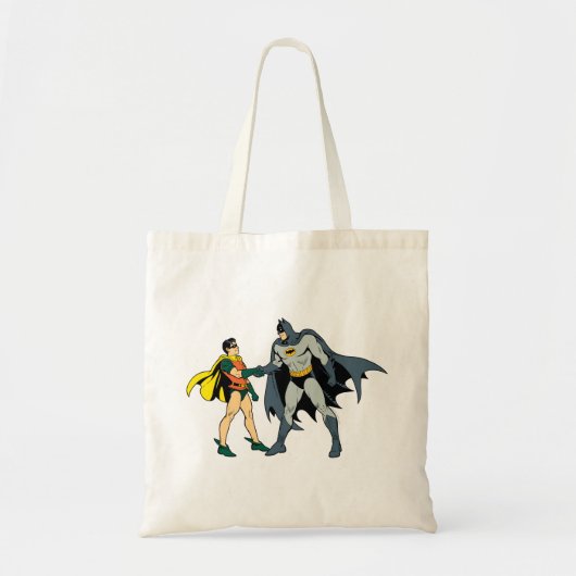 Robin en Batman Handshake Tote Bag (Voorkant)
