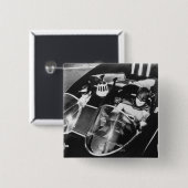 Robin en Batman in Batmobile Vierkante Button 5,1 Cm (Voorkant /achterkant)