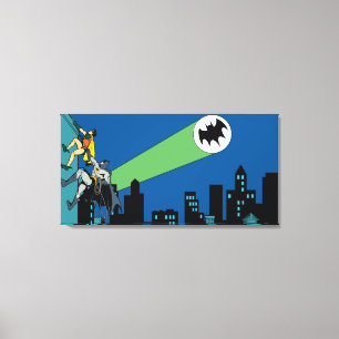 Robin en Batman klib Canvas Afdruk