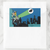 Robin en Batman klib Rechthoekige Sticker (Tas)