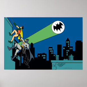 Robin en Batman klimmen Poster