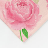 Robin en bloemen, patroon van de waterverf fleece deken (Hoek)