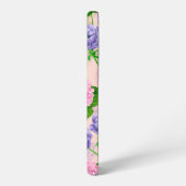 Robin en bloemen, patroon van de waterverf samsung galaxy hoesje (Linkerkant)