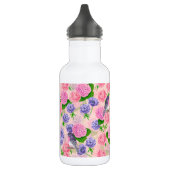 Robin en bloemen, patroon van de waterverf waterfles  (Links)