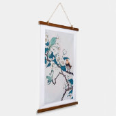 Robin en Cherry Blossom, Imao Keinen Hangend Wandkleed (Gebogen)