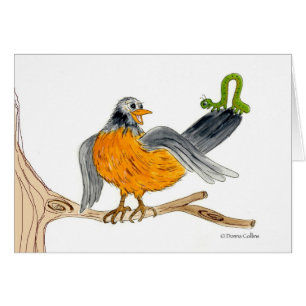 Robin en Green Inch Worm