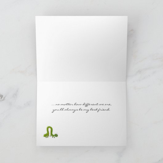 Robin en Green Inch Worm kaart (Binnen)