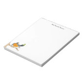 Robin en Green Inch Worm Note pad Notitieblok (Linkerzijde)