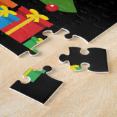 Robin en kleurrijke Cadeaus onder de kerstboom Legpuzzel (Zijkant)