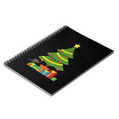 Robin en kleurrijke Cadeaus onder de kerstboom Notitieboek (Linkerzijde)