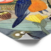 Robin en narcissen poster (Hoek)