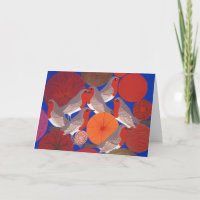 Robin en rode decoraties