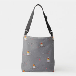 robin - en sneeuwpatroon crossbody tas