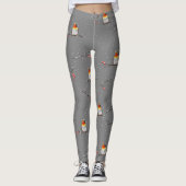 robin - en sneeuwpatroon leggings (Voorkant)
